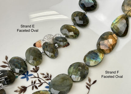 9-20x10-33mm AAA 1Labradorite Gemstone Beads Mixed Smooth or Faceted Coin Oval Shape Genuine Quality Blue Flash Labradorite 8 Inches #4724