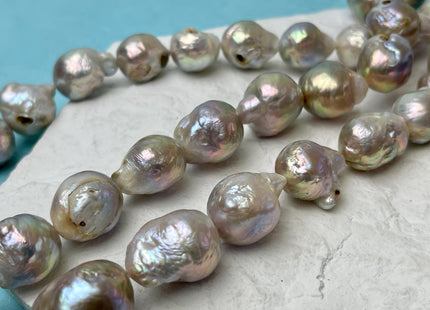 15-20 mm Natural Pink Baroque Freshwater Pearl Beads Genuine Natural Pink Irregular Large Baroque Edison Pearls C Grade #P3207