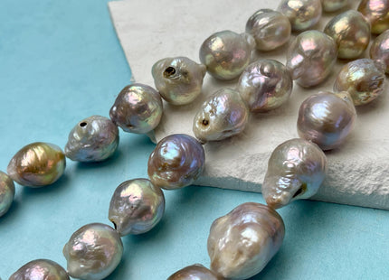 15-20 mm Natural Pink Baroque Freshwater Pearl Beads Genuine Natural Pink Irregular Large Baroque Edison Pearls C Grade #P3207