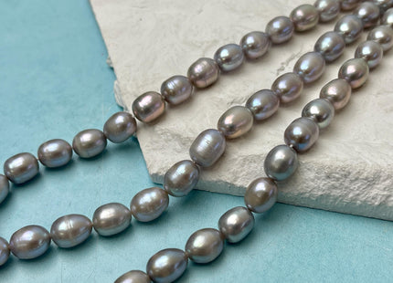 7x9mm 8x10mm AA Peacock/Gray Freshwater Pearl Beads Rice/Oval Pearl Beads #785