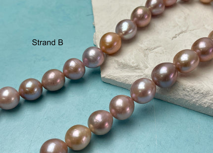 12-14mm AAAA Very Rare Natural Mauve Pink Freshwater Round Edison Pearl Bead High Luster Genuine Purple Edison Pearl 29-30 Beads #P3206