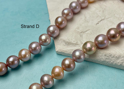 12-14mm AAAA Very Rare Natural Mauve Pink Freshwater Round Edison Pearl Bead High Luster Genuine Purple Edison Pearl 29-30 Beads #P3206