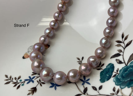 10-14 mm AAAA Very Rare Natural Mauve Pink Freshwater Round Edison Pearl Bead High Luster Genuine Purple Edison Pearl 35 Beads #P3193