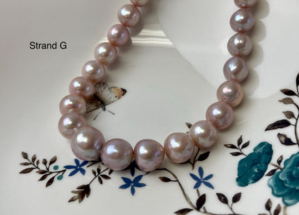 10-14 mm AAAA Very Rare Natural Mauve Pink Freshwater Round Edison Pearl Bead High Luster Genuine Purple Edison Pearl 35 Beads #P3193