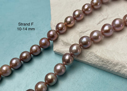 10-14 mm AAAA Very Rare Natural Mauve Pink Freshwater Round Edison Pearl Bead High Luster Genuine Purple Edison Pearl 35 Beads #P3193