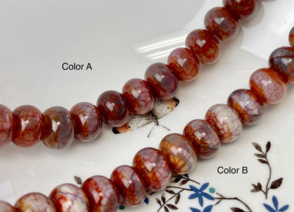 12x16 mm 0r 13x18 mm AAA DZI Tibetan Agate Large Hole Faceted Drum Brown Color Agate Hole Size 1.8 mm Quality Agate 14 Inches Strand #2626