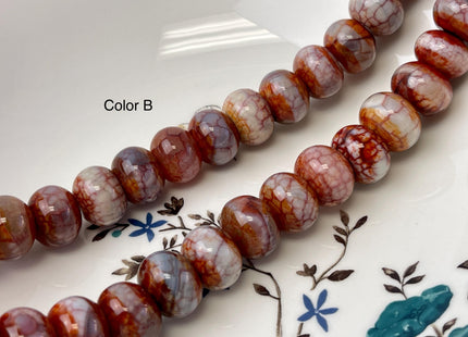12x16 mm 0r 13x18 mm AAA DZI Tibetan Agate Large Hole Faceted Drum Brown Color Agate Hole Size 1.8 mm Quality Agate 14 Inches Strand #2626