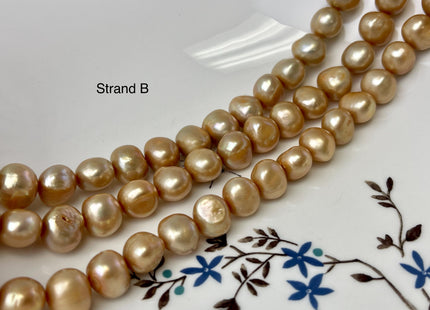 9-11 mm Grayish Brown or Champagne Color Freshwater Pearl Potato Nugget Beads Genuine Natural Nugget Pearls #P3196