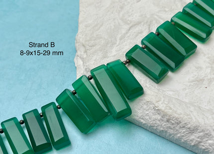 8-12 mm Faceted Rectange Prism Amazonite Green Onyx Labradorite Gemstone Beads Genuine Natural Mixed Gemstones 8 Inches Strand #4733