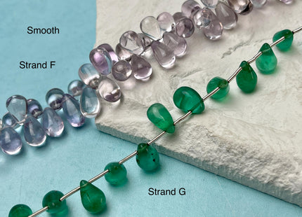 6x11 mm Faceted Smooth Briolette Amethyst Moonstone Carnelian Onyx Gemstone Beads Genuine Natural Mixed Gemstones 8 Inches Strand #4734