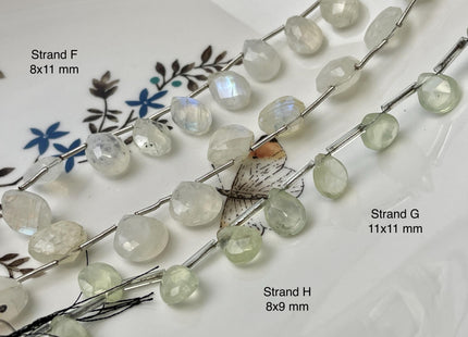 8-19 mm Faceted Flat Briolette Chip Amethyst Moonstone Lapis Amazonite Gemstone Beads Genuine Natural Mixed Gemstones 8 Inches Strand #4736