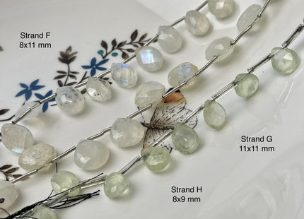 8-19 mm Faceted Flat Briolette Chip Amethyst Moonstone Lapis Amazonite Gemstone Beads Genuine Natural Mixed Gemstones 8 Inches Strand #4736