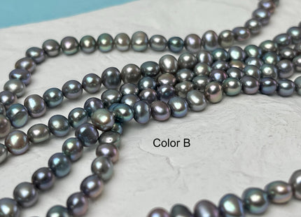 4.5-5mm AAAA Blue Peacock Round Nugget Freshwater Pearls Genuine Very Rare Super High Luster Peacock Round Nugget Pearls #P3212