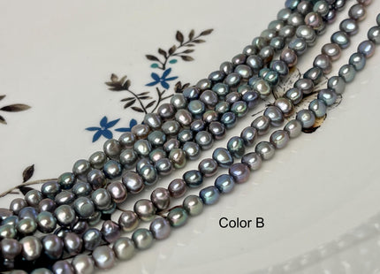 4.5-5mm AAAA Blue Peacock Round Nugget Freshwater Pearls Genuine Very Rare Super High Luster Peacock Round Nugget Pearls #P3212