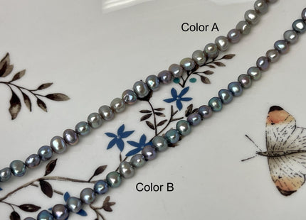 4.5-5mm AAAA Blue Peacock Round Nugget Freshwater Pearls Genuine Very Rare Super High Luster Peacock Round Nugget Pearls #P3212
