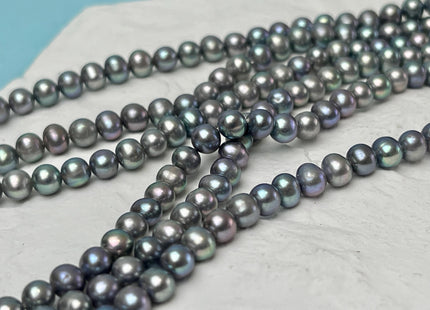 4.5-5 mm AAA Gray Peacock Color Freshwater Pearl Bead Genuine Peacock Off Round Freshwater Pearls 88 Beads #P3213