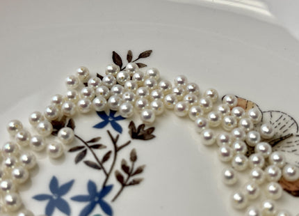 3mm 4mm AAAAA Natural White Perfect Round Edison Freshwater Akoya Quality Pearl Genuine Natural White Super High Luster Round Pearl #P3198