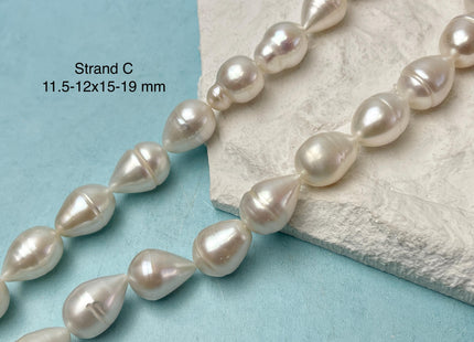11-12x15-19 mm Natural White Freshwater Pearl Rice/Oval Shape Pearl Beads Genuine High Quality Large Freshwater Pearls #P3200