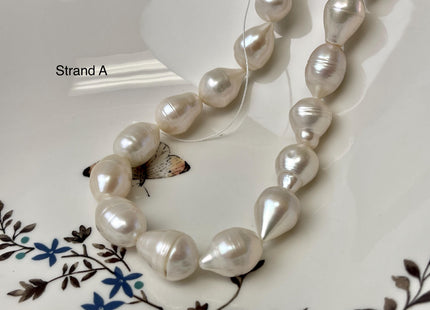 11-12x15-19 mm Natural White Freshwater Pearl Rice/Oval Shape Pearl Beads Genuine High Quality Large Freshwater Pearls #P3200