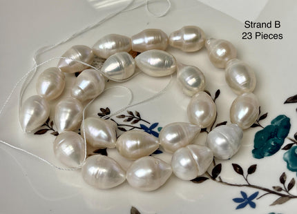 11-12x15-19 mm Natural White Freshwater Pearl Rice/Oval Shape Pearl Beads Genuine High Quality Large Freshwater Pearls #P3200