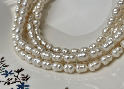 6-7x8-10 mm AAA Peanut Shape Natural White Color Freshwater Pearl Beads Genuine Very Rare Freshwater Baroque Peanut Pearl Beads #P3211