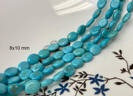 6x8 mm 8x10 mm Turquoise Gemstone Smooth Flat Pebble Nugget Beads Turquoise Brown Blue Green Color Pebble Nugget Gemstone Beads #4727