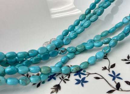 6x8 mm 8x10 mm Turquoise Gemstone Smooth Flat Pebble Nugget Beads Turquoise Brown Blue Green Color Pebble Nugget Gemstone Beads #4727