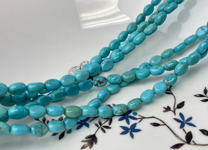 6x8 mm 8x10 mm Turquoise Gemstone Smooth Flat Pebble Nugget Beads Turquoise Brown Blue Green Color Pebble Nugget Gemstone Beads #4727