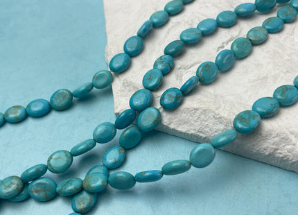 6x8 mm 8x10 mm Turquoise Gemstone Smooth Flat Pebble Nugget Beads Turquoise Brown Blue Green Color Pebble Nugget Gemstone Beads #4727