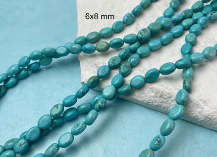 6x8 mm 8x10 mm Turquoise Gemstone Smooth Flat Pebble Nugget Beads Turquoise Brown Blue Green Color Pebble Nugget Gemstone Beads #4727