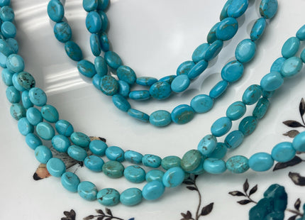 6x8 mm 8x10 mm Turquoise Gemstone Smooth Flat Pebble Nugget Beads Turquoise Brown Blue Green Color Pebble Nugget Gemstone Beads #4727