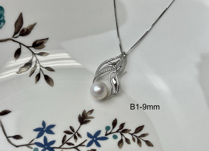One-Of-A-Kind 9 mm AAAA Very Rare Natural White Purple Mauve Peacock Black Genuine Edison Round Pearl Pendant Vermeil Gold Jewelry #PD0001