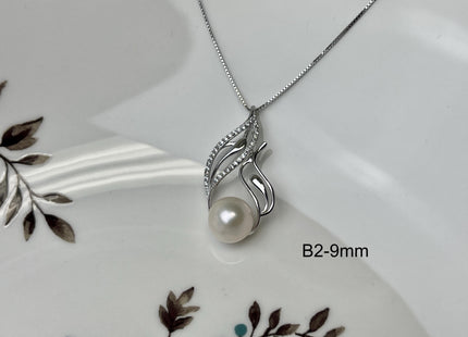One-Of-A-Kind 9 mm AAAA Very Rare Natural White Purple Mauve Peacock Black Genuine Edison Round Pearl Pendant Vermeil Gold Jewelry #PD0001