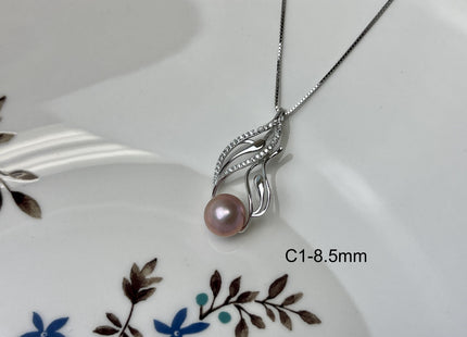 One-Of-A-Kind 9 mm AAAA Very Rare Natural White Purple Mauve Peacock Black Genuine Edison Round Pearl Pendant Vermeil Gold Jewelry #PD0001