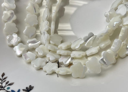 6mm 8mm 10mm 12mm Sakura Cherry Blossom Flower Shape Natural Mother of Pearl Gemstone Beads MOP Gemstones Beads 15.5 Inches Strand #4728