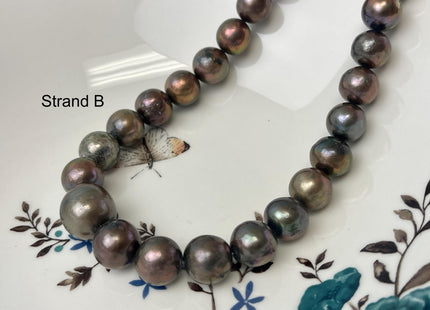 12-15 mm Green Copper Brown Baroque / Edison Freshwater Pearl Beads Genuine Freshwater Round Edison Pearl #P3228