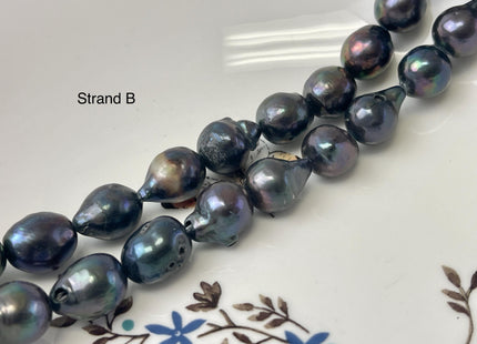 10-12 mm Dark Peacock Baroque Freshwater Pearl Beads Genuine Peacock Color Baroque Freshwater Pearl Beads #P3218