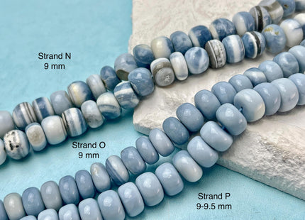 7-11 mm Smooth Rondelle Mixed Blue Pink Purple Brown Green Color Opal Gemstone Beads Genuine Natural Mixed Gemstones 8 Inches Strand #4729