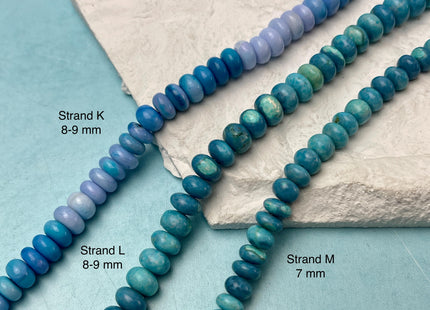 7-11 mm Smooth Rondelle Mixed Blue Pink Purple Brown Green Color Opal Gemstone Beads Genuine Natural Mixed Gemstones 8 Inches Strand #4729