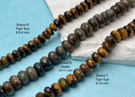 7-12 mm Faceted Rondelle Opal Jasper Quartz Amazonite Aquamarine Emerald Gemstone Beads Genuine Natural Mixed Gemstones 8 Inch Strand #4731