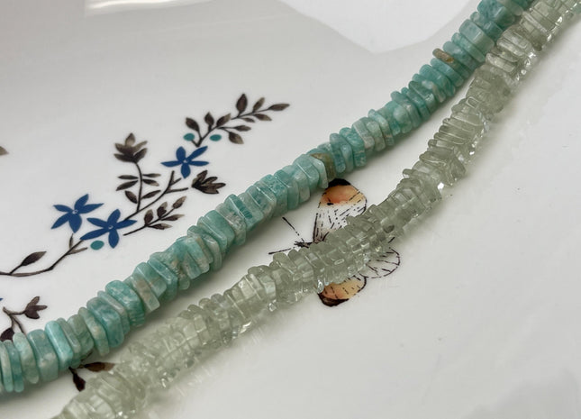 8-10 mm Flat Square Heishi Shape Onyx Amethyst Amazonite Agate Gemstone Beads Genuine Natural Mixed Gemstones 8 Inches Strand #4741
