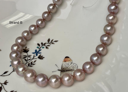 9.5-11.5 mm AAAAA Very Rare Natural Dark Mauve Pink Freshwater Round Edison Pearl Bead High Luster Genuine Purple Edison Pearl Beads #P3232