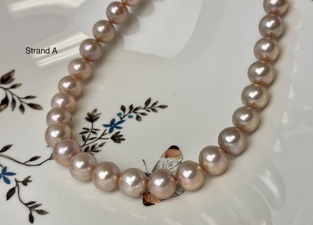 9.5-11.5 mm AAAAA Very Rare Natural Dark Mauve Pink Freshwater Round Edison Pearl Bead High Luster Genuine Purple Edison Pearl Beads #P3232