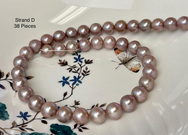 10-11 mm AAAAA Very Rare Natural Dark Mauve Pink Freshwater Round Edison Pearl Bead High Luster Genuine Purple Edison Pearl Beads #P3232