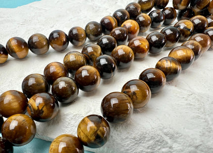 4mm 6mm 8mm 10mm 12mm Smooth Round Yellow Tiger Eyes GemStone Beads #5000