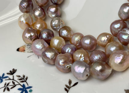 12-14 mm AAA Very Rare Natural Mauve Pink Freshwater Baroque/Edison Pearl Beads High Luster Genuine Purple Baroque Edison Pearl Beads #P3249