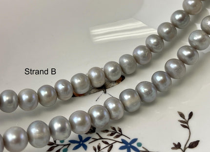 10.5-11mm Silver Gray Color Potato Freshwater Pearls Genuine Large Freshwater Pearl Beads #P3219