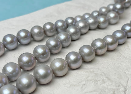 9-11 mm AAA Rare Gray Round Edison Baroque Pearls Genuine Gray Color High Luster Edison Pearl Beads 40 Beads #P3239