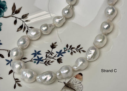 11-13x12-18 mm AAAA Natural White Freshwater Baroque Pearl Genuine Super High Luster Tear Drop Top Quality Baroque Pearl Beads #P3240