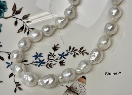 11-13x12-18 mm AAAA Natural White Freshwater Baroque Pearl Genuine Super High Luster Tear Drop Top Quality Baroque Pearl Beads #P3240